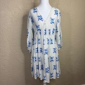 H&M Floral Babydoll Dress Size S Coquette Cottagecore Coastal Boho Romantic